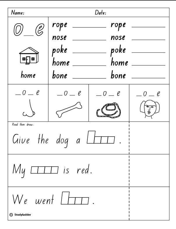  Long O Silent E Worksheets Free Download Gambr co
