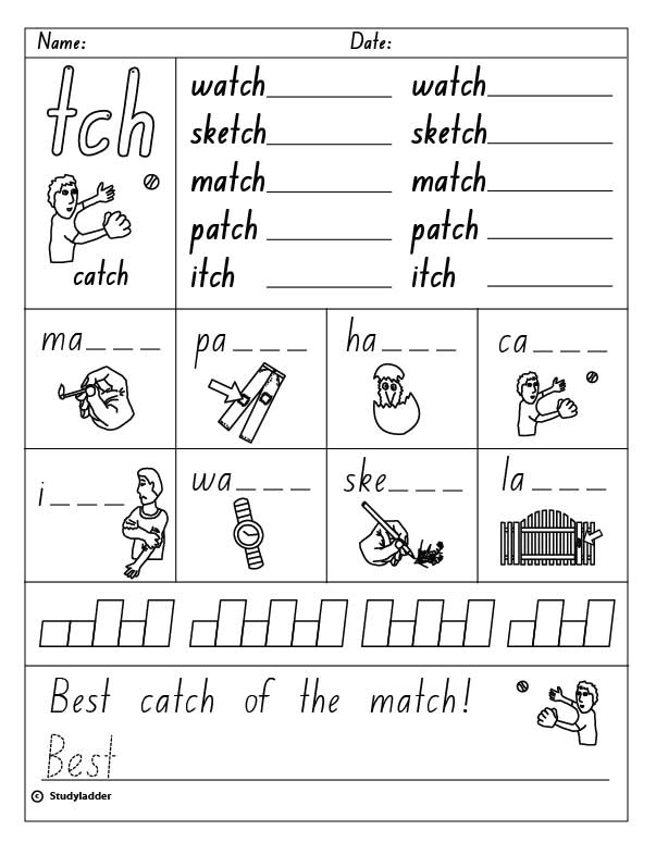 5 PHONICS WORKSHEET TCH PHONICS TCH WORKSHEET Phonics Worksheets 0