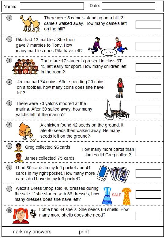 Free Printable Problem Solving Worksheets For 6th Grade