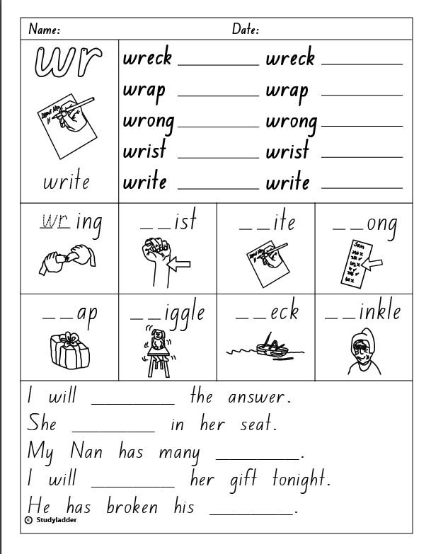 phonics worksheets 1 printable grade free Consonant interactive