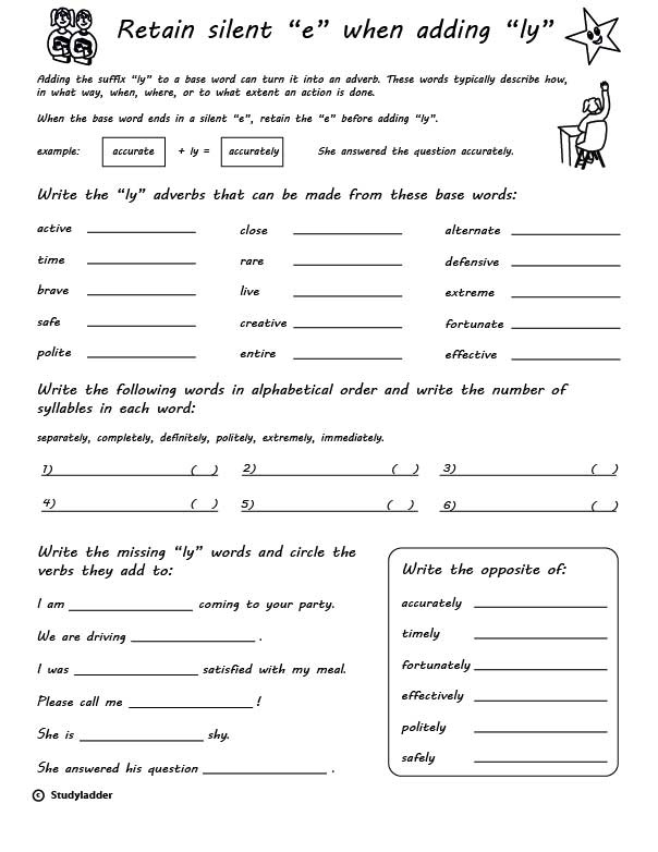 grammar worksheet suffix er